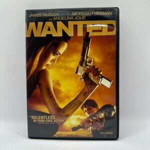 Wanted DVD Full Screen Starring Angelina Jolie James McAvoy & Morgan Freeman